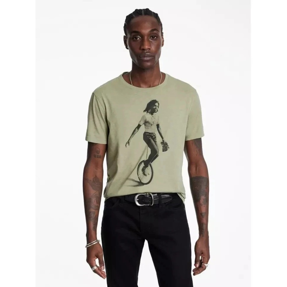 John Varvatos Peter Tosh Tee size Small Sage Brush Graphic Reggae